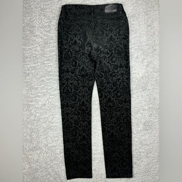 Lauren Ralph Lauren Jeans Womens 8 Straight Leg Velvet Floral Overlay Classic - Picture 5 of 5
